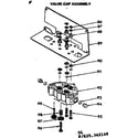 Kenmore 625342140 valve cap assembly diagram