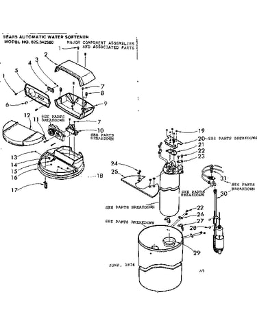 Major compnt assem & assoc. parts