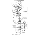 Kenmore 625342501 major component assemblies and associated parts diagram