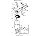 Kenmore 625342600 resin tank, valve adaptor and associated parts diagram