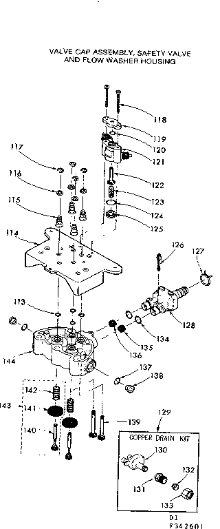 Valve cap assembly, safety valve & flow washer hsng