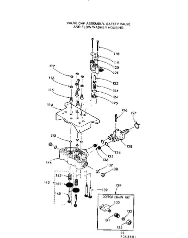 Valve cap assembly, safety valve & flow washer hsng