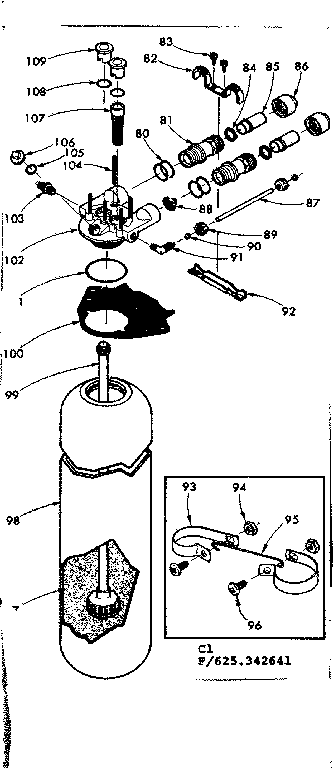 Resin tank valve adaptor and connecting parts