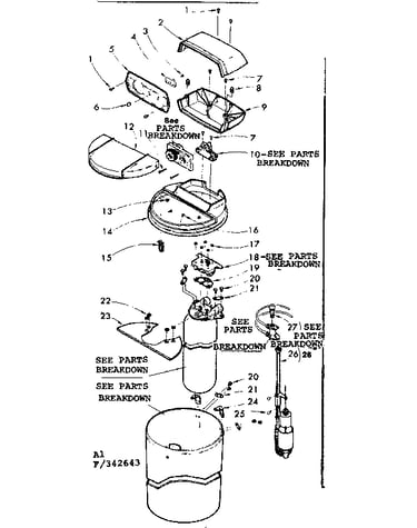 Major assemblies and connecting parts