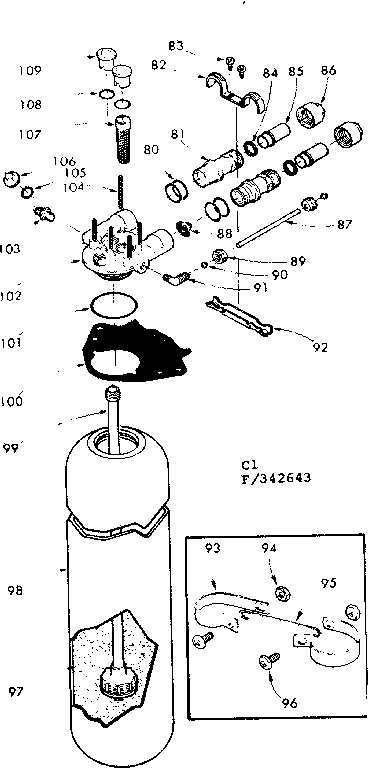 Resin tank valve adaptor and connecting parts