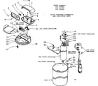 Kenmore 625342700 major component assemblies and associated parts diagram