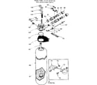 Kenmore 625342701 resin tank, valve adaptor and associated parts diagram