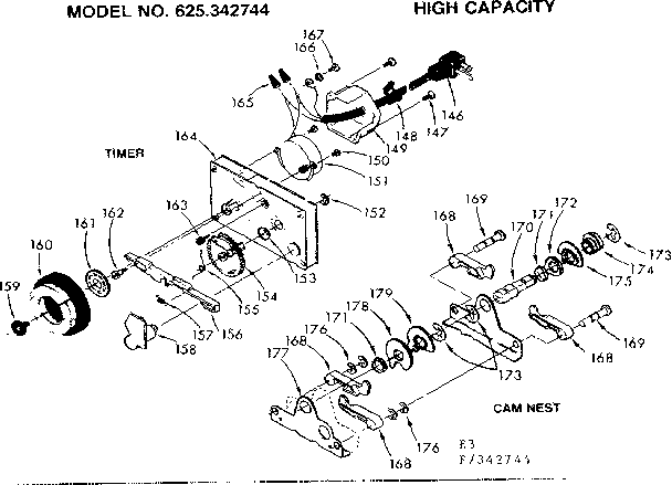 Timer and cam nest assembly