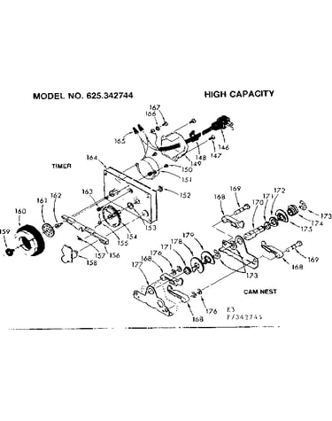 Timer and cam nest assembly