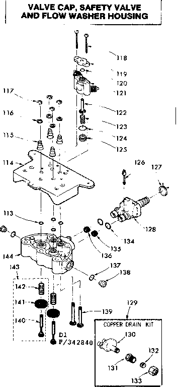Valve cap safety valve & flow washer housing