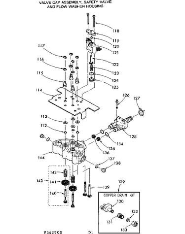 Valve cap assembly, safety valve and flow washer housing