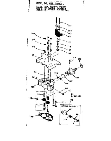Valve cap safety valve and flow washer housing