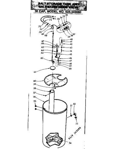 Salt storage tank and salt saver brine valve