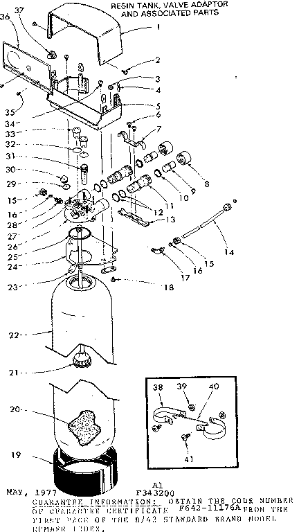 Resin tank, valve adaptor & assoc parts