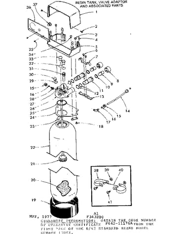 Resin tank, valve adaptor & assoc parts