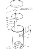 Salt storage tank and associated parts