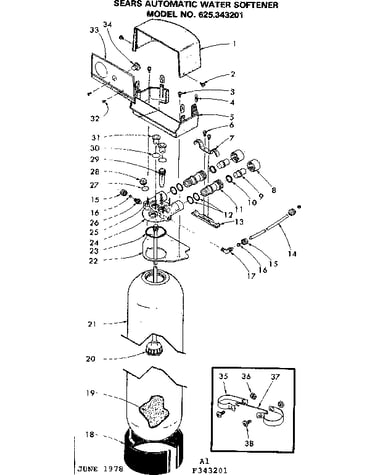 Resin tank, valve adaptor and associated parts