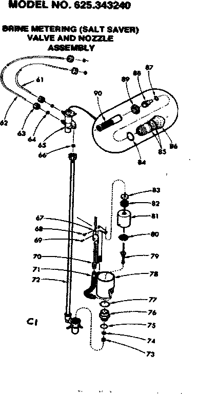Brine metering valve and nozzle assembly