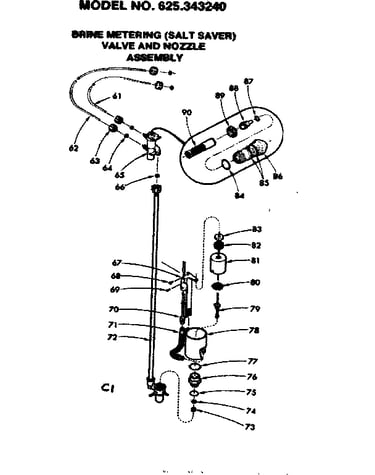 Brine metering valve and nozzle assembly