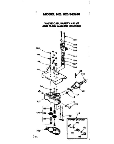 Valve cap safety valve and flow washer housing