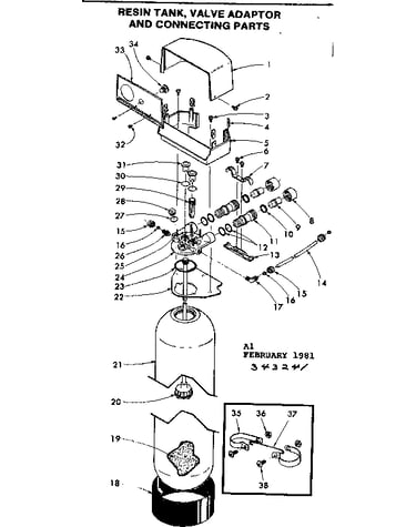 Resin tank valve adapter & conn parts