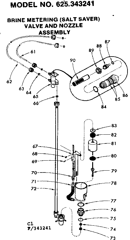 Brine meterng & nozzle assembly