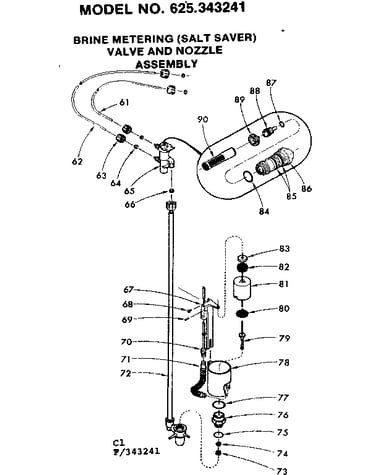 Brine meterng & nozzle assembly