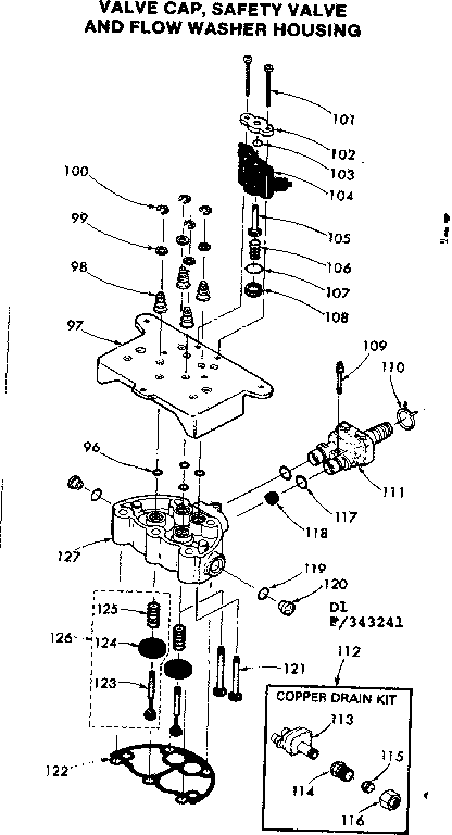 Valve cap safty valve  flow washer housng
