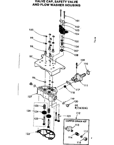 Valve cap safty valve  flow washer housng