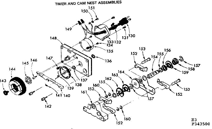 Timer and cam nest assemblies