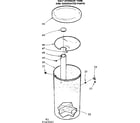 Kenmore 625343501 salt storage tank and associated parts diagram