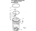 Kenmore 625343502 salt storage tank and associated parts diagram
