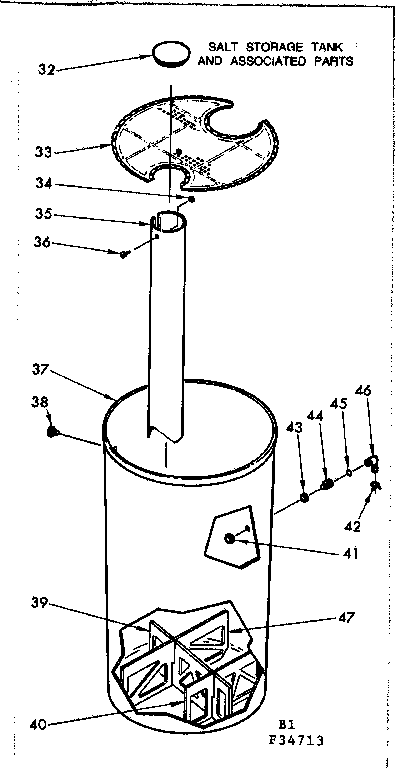 Salt storage tank & associated parts