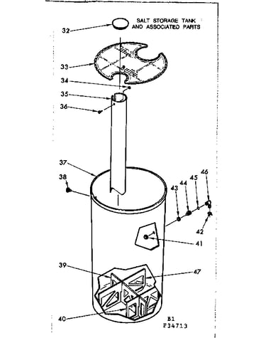 Salt storage tank & associated parts