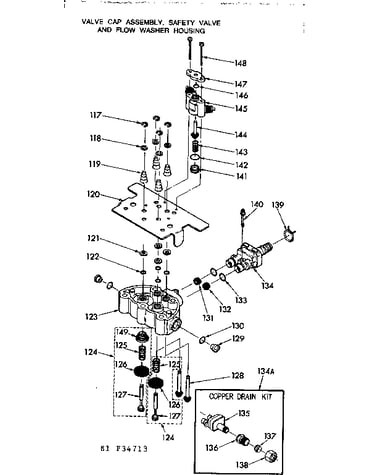 Valve cap asm-safety valve & flow washer housing