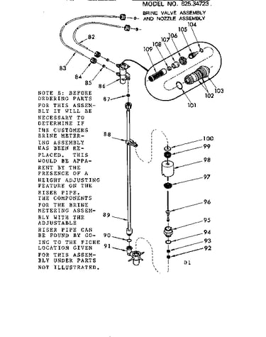 Brine valve asm & nozzle asm