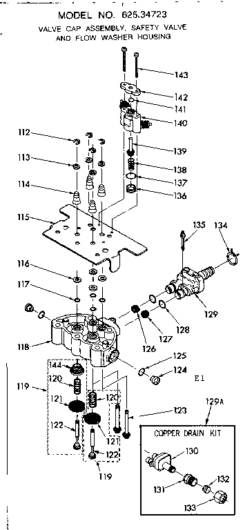 VALVE CAP ASM, SAFETY VALVE & FLOW WASHER HOUSING