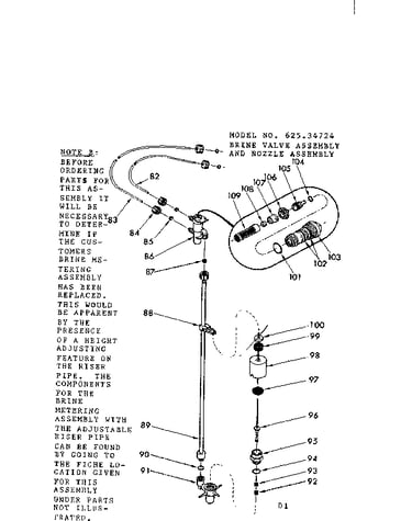 Brine valve assembly & nozzle assembly