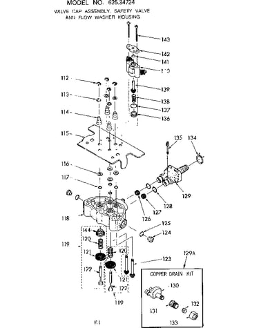 Valve cap asm, safety valve & flow washer housing