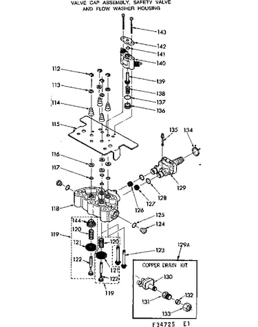 Valve cap asm, safety valve & flow washer housing