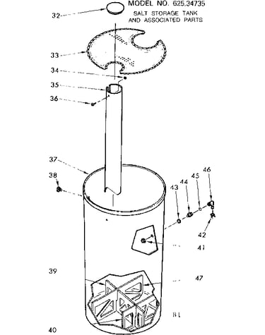 Salt storage tank & assoc. parts