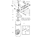Kenmore 62534735 resin tank valve adaptor & associated parts diagram
