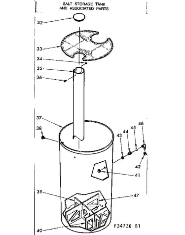 Salt storage tank