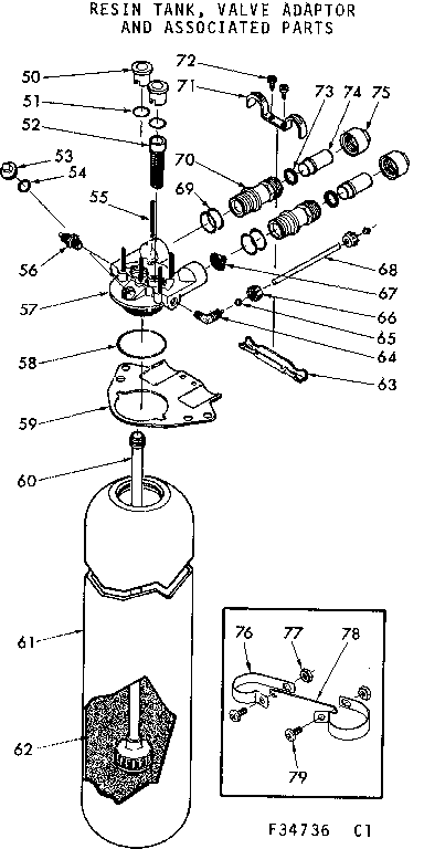 RESIN TANK & VALVE ADAPTOR
