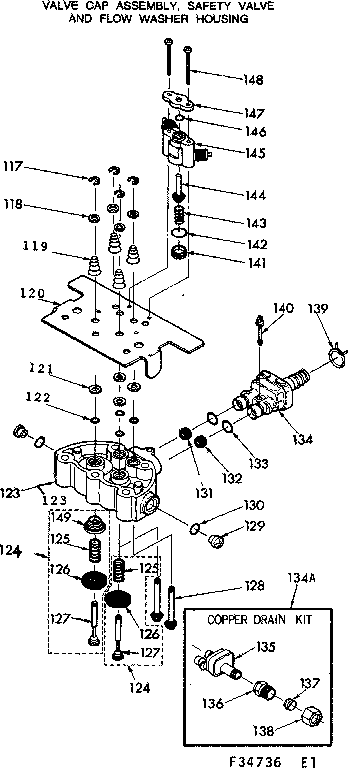 VALVE CAP ASM, SAFETY VALVE & FLOW WASHER HOUSING