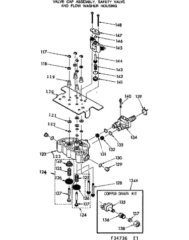 Valve cap asm, safety valve & flow washer housing