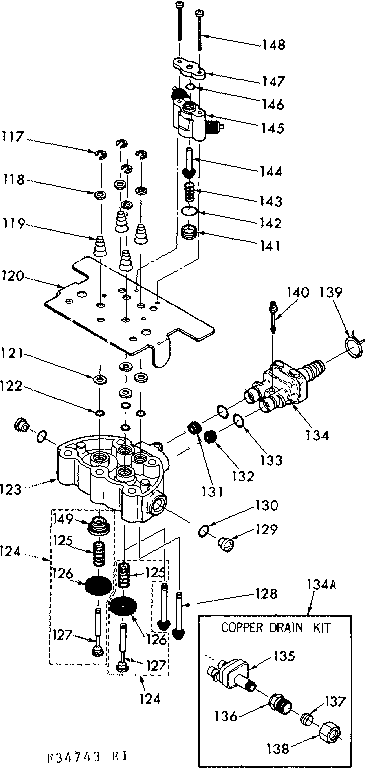 Valve cap asm., safety valve & flow washer housing