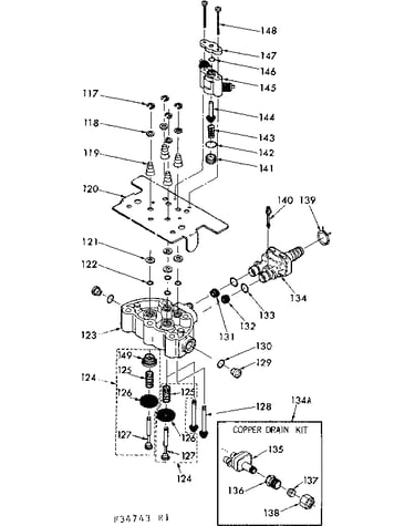 Valve cap asm., safety valve & flow washer housing