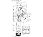 Kenmore 62534750 resin tank-valve adaptor & associated parts diagram