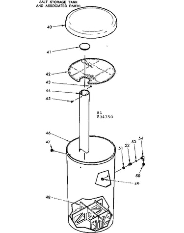 Salt storage tank & associated parts